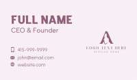 Feminine Brand Letter A Business Card Image Preview