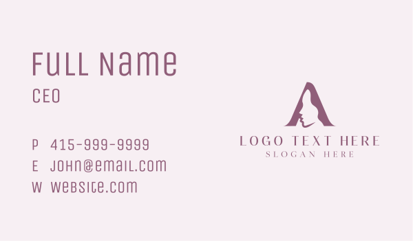 Feminine Brand Letter A Business Card Design Image Preview
