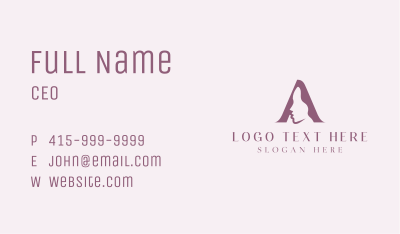 Feminine Brand Letter A Business Card Image Preview