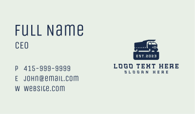 Cargo Truck Delivery Business Card Image Preview