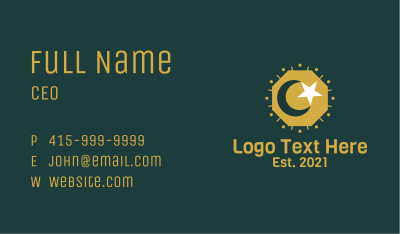 Islam Moon Star Business Card Image Preview