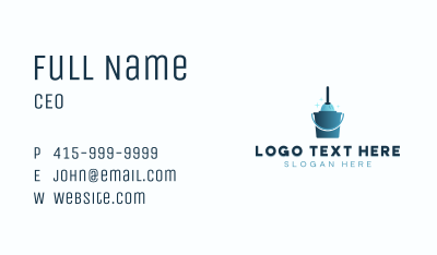Janitorial Cleaning Mop Business Card Image Preview