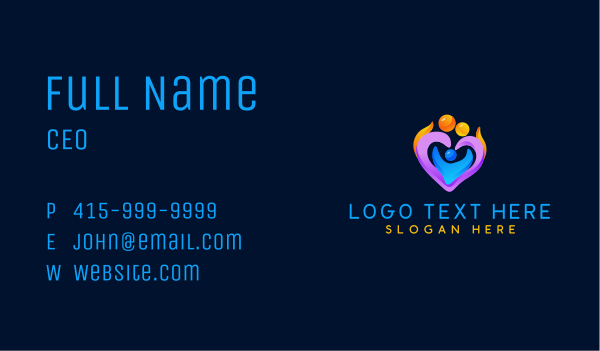 Human Family Love Business Card Design Image Preview
