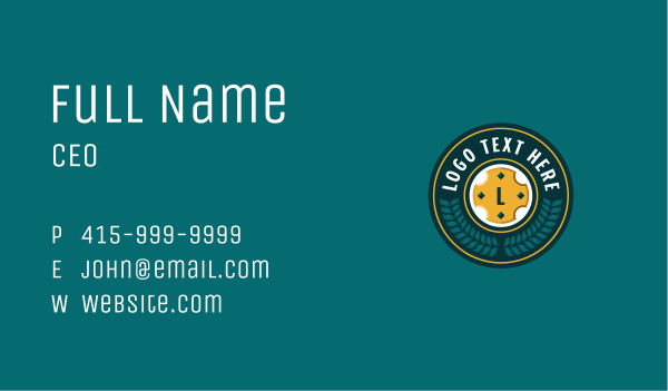 Classic Brewery Wreath Business Card Design Image Preview