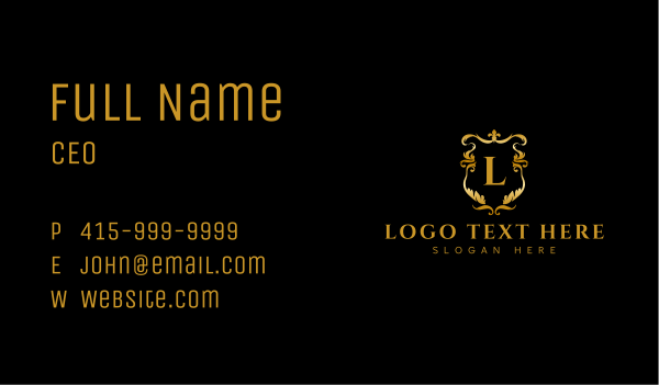 Premium Ornate Lettermark Business Card Design Image Preview