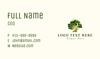 Natural Wooden Tree  Business Card