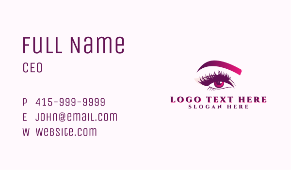 Eyebrow Eyelash Beauty Business Card Design Image Preview