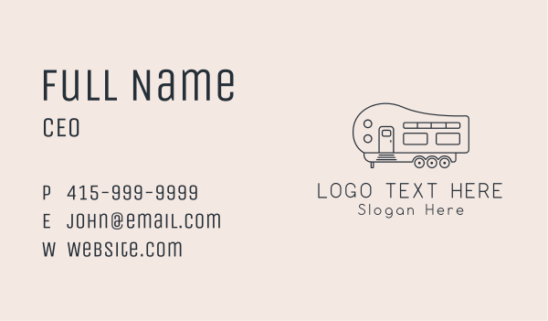 Trailer House Truck Business Card Design Image Preview