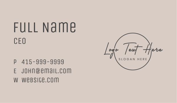 Cosmetics Store Wordmark Business Card Design Image Preview