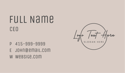 Cosmetics Store Wordmark Business Card Image Preview