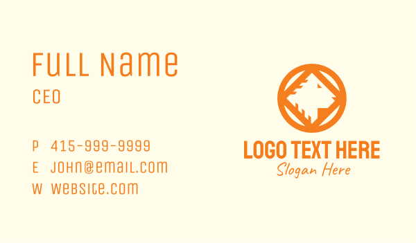 Orange Wild Lion Head Business Card Design Image Preview