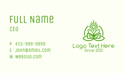 Green Ecology Plant  Business Card Image Preview