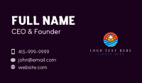 Sunset Beach Wave Business Card Image Preview