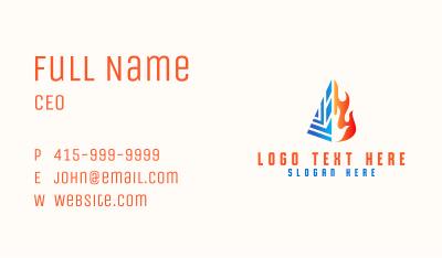Heating Cooling Ventilation Business Card