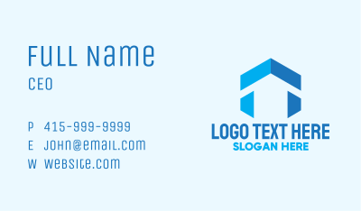 Modern Blue House  Business Card Image Preview