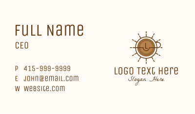 Coffee Wheel Lettermark Business Card
