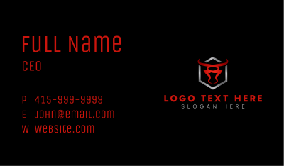 Wild Bull Hexagon Business Card Image Preview