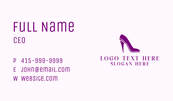 Fashion Stiletto Shoe Business Card Design Image Preview