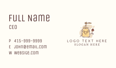 Flower Beehive Honey  Business Card Image Preview