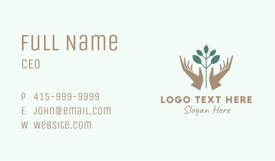 Farming Plant Hands Business Card Image Preview