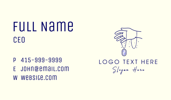 Necklace Jewelry Hand Business Card Design Image Preview