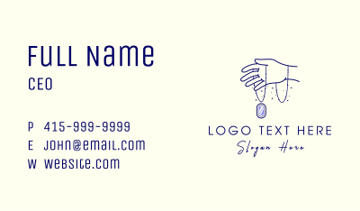 Necklace Jewelry Hand Business Card
