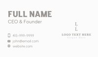 Elegant Minimalist Lettermark Business Card Image Preview