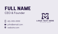 Violet Software Letter M Business Card Design