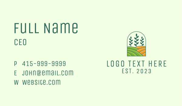 Farming Agriculture Crop Business Card Design Image Preview