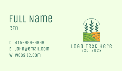 Farming Agriculture Crop Business Card