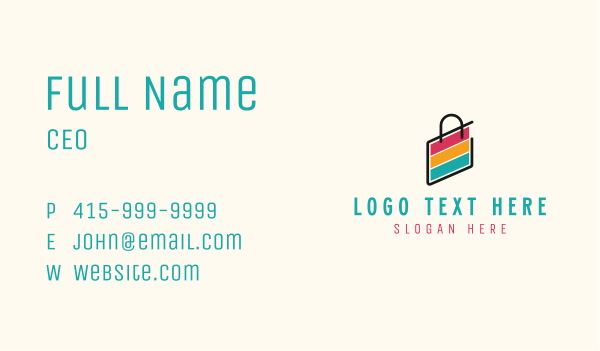 Ecommerce Shopping Bag Business Card Design Image Preview