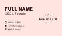 Feminine Flower  Wordmark Business Card Design