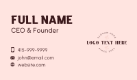 Feminine Flower  Wordmark Business Card Design