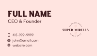 Feminine Flower  Wordmark Business Card Image Preview