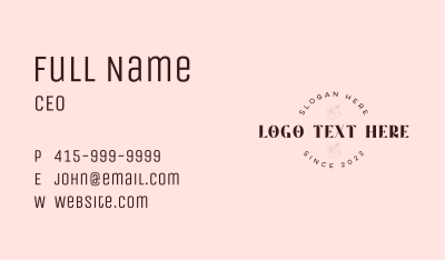Feminine Flower  Wordmark Business Card Image Preview