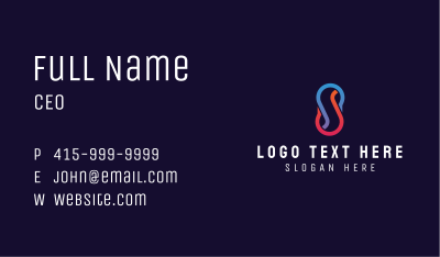 Business Loop Letter S Business Card Image Preview