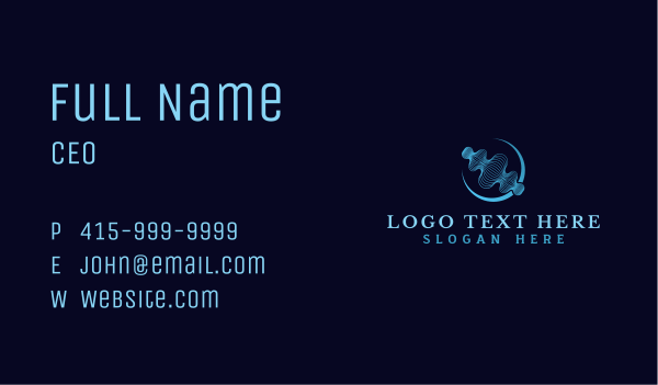 Wave Frequency Beat Business Card Design Image Preview