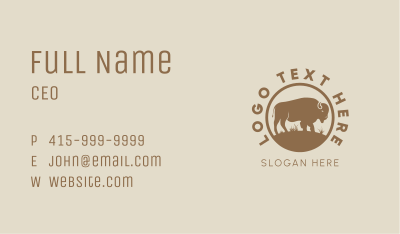 Bison Ranch Livestock  Business Card
