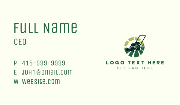 Lawn Mower Maintenance Business Card Design Image Preview