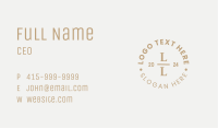 Minimalist Gold Lettermark Business Card Image Preview