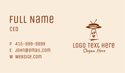 UFO Spaceship Coffee Bean Business Card Image Preview