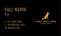 Gold Hunting Wolf Business Card Image Preview