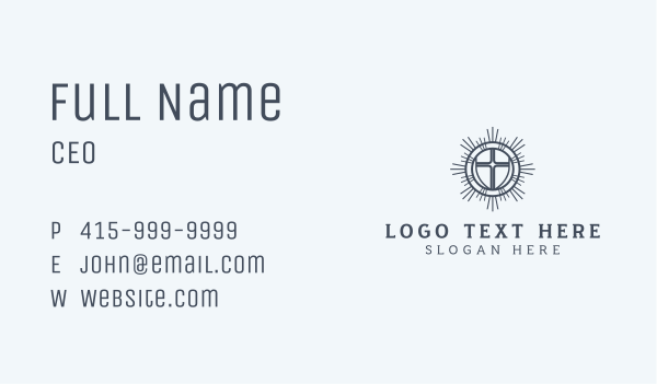 Christianity Catholic Cross Business Card Design Image Preview