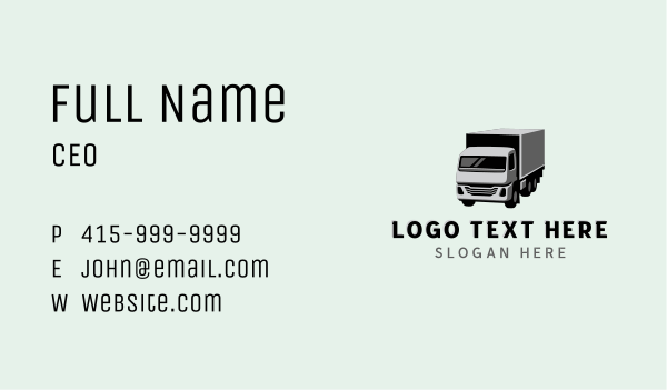 Box Truck Freight Delivery Business Card Design Image Preview