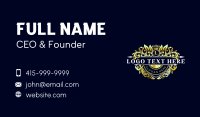 Premium Floral Crest Business Card Preview