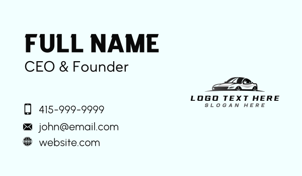 Car Automotive Detailing Business Card Design