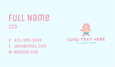 Cute Baby Scribble  Business Card Image Preview