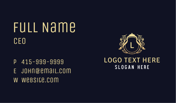 Elegant Luxury Badge Business Card Design