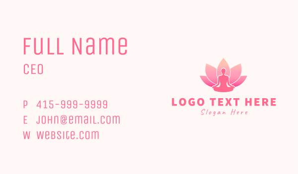 Human Lotus Silhouette Business Card Design Image Preview