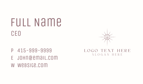 Eye Celestial Boho Business Card Design Image Preview